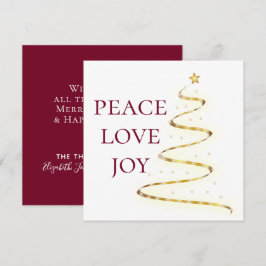 Festividades Joy do Amor pela Paz| Cartão de Férias White Red S