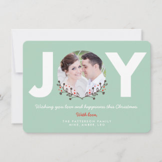 Festividades JOY Mint | Cartão com fotos de Férias