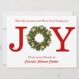 Festividades Joy Wreath Business - Cartão de Natal 6x8