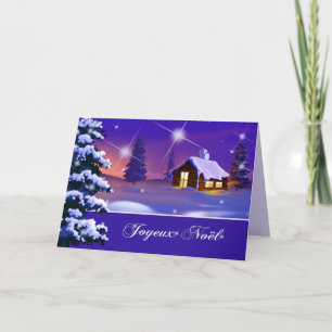 Festividades Joyeux Noël. Cartão de Natal em francês