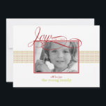 Festividades Joyful deseja o Natal/ Cartão com fotos de Férias<br><div class="desc">Envie seus desejos de férias mais calorosos com esses cartões com fotos de férias da Berry Berry Berry Sweet.</div>