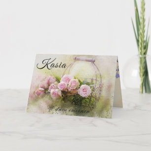 Festividades Kasia Personalizada Cartão de dia de nome polonê