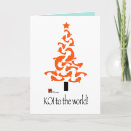 Festividades KOI (peixe) ao cartão mundial de Natal 2021-22
