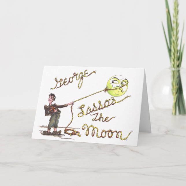 Festividades Laços de George o cartão de Natal da lua (Frente)