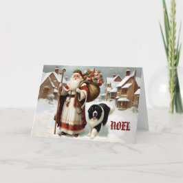 Festividades Landseer de Cachorro da Terra Nova com Cartão de N