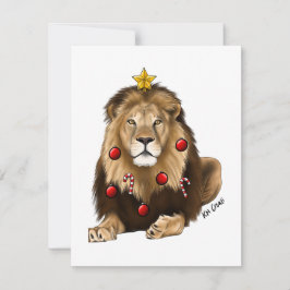 Festividades Leão - cartão de Natal