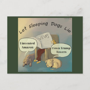Festividades Let Sleeping Dogs Lie Cartão Postal por de Rick Lo