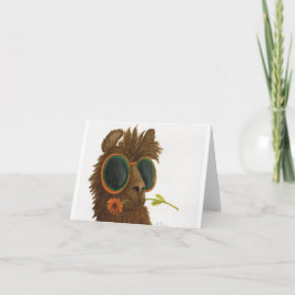 Festividades Lhamas em Shades: Cartão Saudável de Maio 4"x5.6"