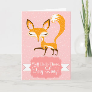 Festividades Lil Foxie - Cartão de Saudação Personalizado "Foxy