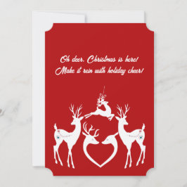 Festividades Lindos Renas de Natal Cartão de Ajuda do Papai Noe