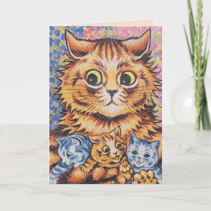 FESTIVIDADES LOUIS WAIN CARTÃO DE GREETING DE GATOS DE ANIVERS