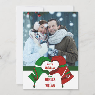 Festividades Luvas de Esqui Gráfico Foto Personalizada Cartão d