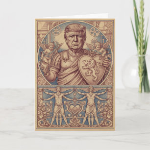 Festividades Luxo Sanguíneo Cartão de Boas Festas de Trump do D