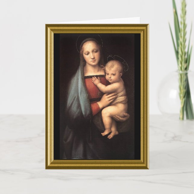 Festividades Madonna & cartão de Natal da criança (Frente)