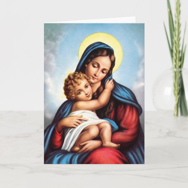 Festividades Madonna e cartão de criança (Frente)