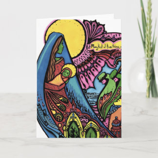 Festividades Madonna e cartão de Natal da criança