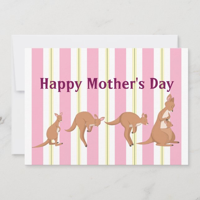 Festividades Mãe E O Cartão De Férias Plana Para Crianças (Frente)