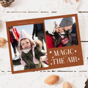 Festividades Mágica No Cartão De Férias Air Terracotta