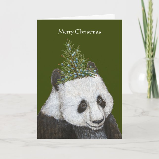 Festividades Mai, o cartão de Natal panda (Frente)