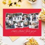 Festividades Mais aplausos este ano com cartão de férias de col<br><div class="desc">Mais alegria este ano! Celebre um ano de alegria com este cartão festivo de 8 fotos. A escritura moderna "mais alegre este ano" fica abaixo de uma coleção de fotos que podem ser tiradas por solteiros ou destaques do ano. Excelente para famílias e casais enviarem cartões de natal! O plano...</div>