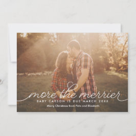 Festividades Mais o Cartão de Natal de Gravidez Mais Feliz