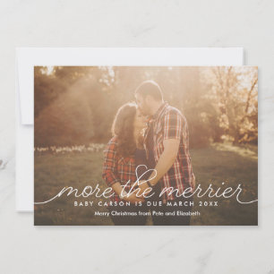 Festividades Mais o Cartão de Natal de Gravidez Mais Feliz