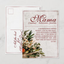 Mamãe - cartão postal de férias simplesmente insub