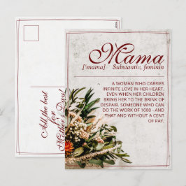 Festividades Mamãe - cartão postal de férias simplesmente insub