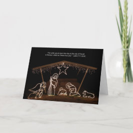 Festividades Manger Scene Cartão de Natal Religioso Cristão