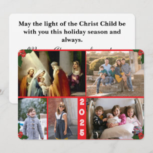 Festividades Mantenha o Cristo no Cartão de Natal da Família
