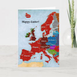 Festividades Mapa Linguístico da Europa: Cartão de Boas Festas 