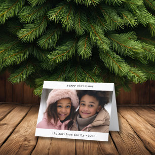 Festividades Máquina de escrever minimalista dobrada no cartão 