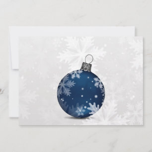 Festividades marinho de prata festiva azul cartão de Natal