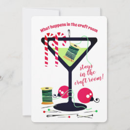 Festividades Martini costurando noções costureira cartão de Nat