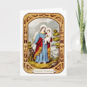 Festividades Mary e Jesus, Um Cartão de Natal vintage