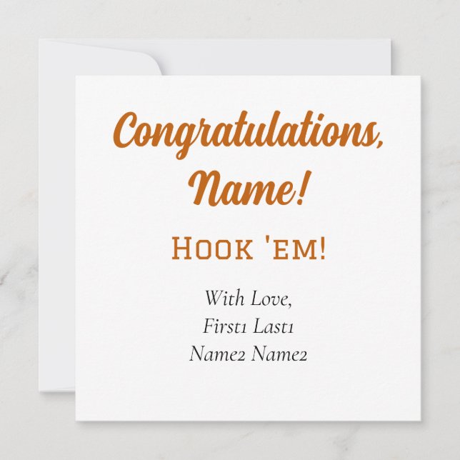 Festividades Mas Longhorns Gancham! Etiqueta de Cartão Presente (Frente)