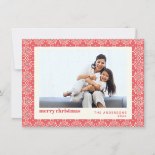 Festividades Meio século vermelho Cartão com fotos moderno de f