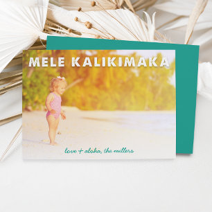 Festividades Mele Kalikimaka   Cartão com fotos de Férias do Ha