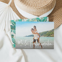 Mele Kalikimaka | Cartão com fotos de Férias do Ha
