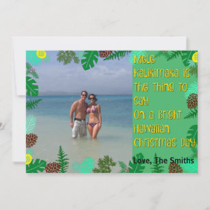 Festividades Mele Kalikimaka   Cartão de Natal de Praia Tropic