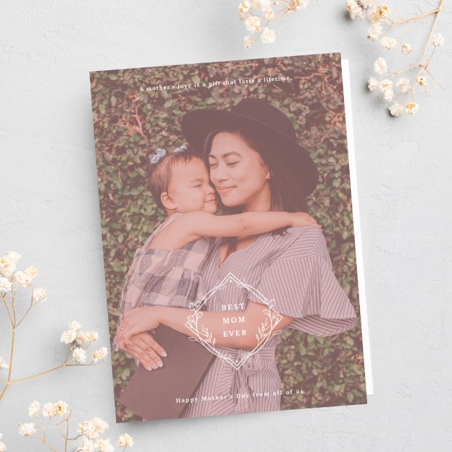 Festividades Melhor Cartão de Férias Dobrado Sentimental Da Mãe (Criador carregado)