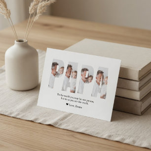 Festividades Melhor Pai do Mundo Cartão de Foto Personalizado  