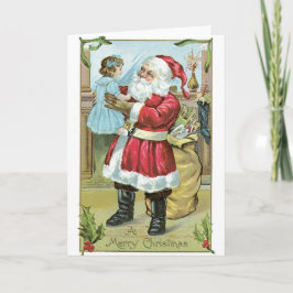 Festividades Menina de Papai Noel do cartão de 045 natais