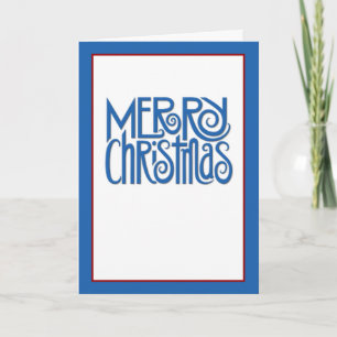 Festividades Mensagem azul feliz de Natal Cartão