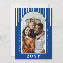 Mensagem de cartão de foto de Ano Novo moderno no 