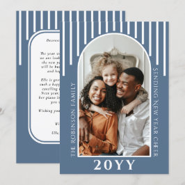 Festividades Mensagem de cartão de foto de Ano Novo moderno no 