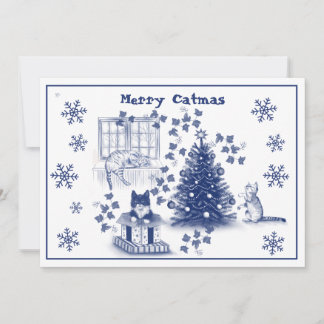 Festividades Merry Catmus - Cartão de Natal