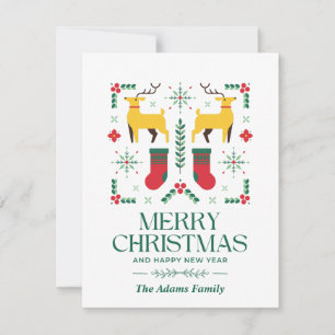 Festividades MERRY CHRISTMAS E Cartão de Feriado de FELIZ ANO N