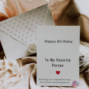 Festividades Meu Cartão de Aniversário de Pessoa Favorito