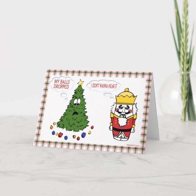Festividades Minhas bolas deixaram cair o cartão de Natal (Frente)